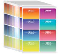 Better Office Products Lot de 1000 étiquettes de nom « Hello » de style moderne, 8,9 x 5,7 cm, autocollants Hello pour conférences, fêtes, amovibles des vêtements, adhérence permanente sur d'autres