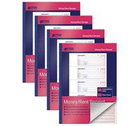 Better Office Products Lot de 4 carnets de reçus d'argent et de loyer - Grande taille - Sans carbone - 2 parties (blanc/jaune canari), 19,5 x 25,4-2,2 cm, 200 ensembles par livre (800 ensembles au