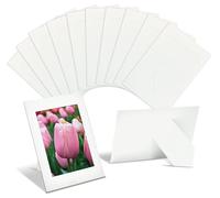Better Office Products Lot de 50 cadres photo en papier cartonné épais avec chevalet pour inserts de 10 x 15 cm, blanc