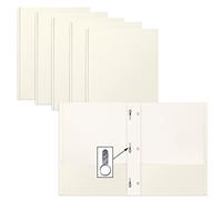Better Office Products White Paper 2 Pocket Folders with Prongs, 50 Pack, Matte Texture, Letter Size Paper Folders, 50 Pack, with 3 Metal Prong Fastener Clips, White