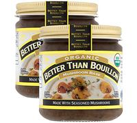 Better Than Bouillon Base, base de champignon biologique, base mélangable biologique USDA pour plus de saveur, 38 portions par pot, bocal en verre de 236,8 g (lot de 2 bocaux)