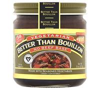 Better Than Bouillon Base végétarienne sans bœuf, fabriquée avec des légumes assaisonnés, certifiée végétalienne, fait 9,5 litres de bouillon, 38 portions, pot de 226,8 g (lot de 2)