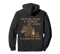 Better to be a Wolf of Odin Than a Lamb of God - Flame Ember Sweat à Capuche