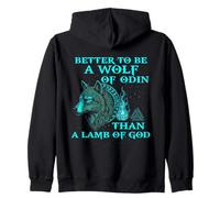 Better to be a Wolf of Odin Than a Lamb of God - Flame Ember Sweat à Capuche