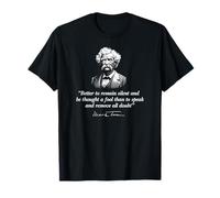 Better to Remain Silent Citation Amusante de Mark Twain T-Shirt