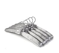 Better to U Lot de 5 cintres rembourrés en satin gris avec mousse épaisse et douce pour robe de mariée, lingerie, cintre de chemise recouvert de soie lisse sans bosse d'épaule