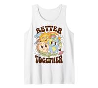 Better Together Earth Moon Peace Unity Positive Message Débardeur