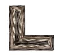 Better Trends Alpine Braid Collection Tapis d'intérieur Durable, résistant aux Taches, réversible, en Forme de L, 100% polypropylène, Rayures Chocolat Vif, 61 x 172,7 x 172,7 cm