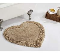 Better Trends Shaggy Border Collection Tapis de Bain Ultra Doux, en Peluche et Absorbant 100% Coton aux Couleurs Vives, cœur de 76,2 cm Beige
