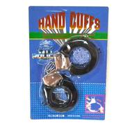 BETTER WITH FRIENDS Menottes violettes noires, police, infirmière, médecin, agent de sécurité, accessoire de déguisement. En métal avec peluche