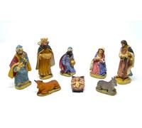 BETTER WITH FRIENDS Rois Mages 12 cm 8 Pièces Figurines de Noël Ensemble Scène de Nativité, Figurines d'agriculteurs, Accessoires de la Maison de Poupée Jésus, Femme Métiers de Bethléem, Dieu