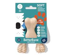 BetterBone - Jouet à mâcher pour Chien - Mini Soft Beef - Os à mâcher pour Chien, en Nylon et sans OGM, à Base de Cellulose - Jouet à mâcher Doux au délicieux goût de bœuf