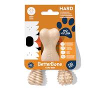 BetterBone - Jouets à mâcher pour Chiens - Mini Hard Beef - Os à mâcher pour Chiens Nylon & sans OGM à Base de Cellulose - Jouet à mâcher Extra Dur au goût de bœuf