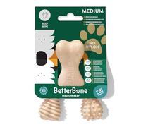 BetterBone - Jouets à mâcher pour Chiens - Mini Medium Beef - Os à mâcher pour Chiens sans Nylon & OGM à Base de Cellulose - Jouet à mâcher mi-Dur au goût de bœuf