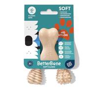 BetterBone - Jouets à mâcher pour Chiens Mini Soft Classic - Os à mâcher Veggie Chien Nylon & sans OGM à Base de Cellulose - Jouets à mâcher Doux goût Neutre