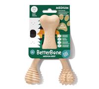 BetterBone - Jouets à mâcher pour Chiens - Small Medium Beef - Os à mâcher pour Chiens Nylon & sans OGM à Base de Cellulose - Jouet à mâcher Semi-Dur au goût de bœuf