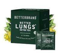 Betterbrand BetterLungs Detox Tea - Tisane pour soutien respiratoire | Mélange de feuilles de molène et de plantes pour la santé et le bien-être pulmonaires | Sans caféine | 15 sachets de thé