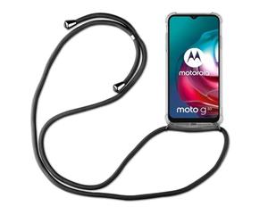 betterfon | Chaîne de téléphone portable compatible avec Motorola Moto G10 / G30 avec cordon et étui de transport pour Motorola Moto G10 / G30 Noir