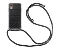 betterfon Chaîne de téléphone portable pour Samsung Galaxy Xcover 7 - Coque de protection avec cordon de suspension - Avec cordon de suspension, noir
