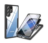 betterfon Coque de protection 360° avec protection d'écran intégrée pour Samsung Galaxy S22 Ultra Noir
