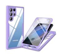 betterfon Coque de protection 360° avec protection d'écran intégrée pour Samsung Galaxy S22 Ultra Violet