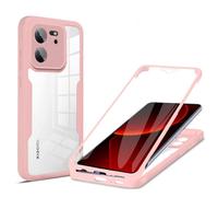 betterfon Coque de protection à 360° avec protection d'écran intégrée pour Xiaomi 13T/13T Pro - Rose