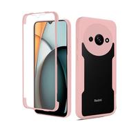 betterfon Coque de protection complète pour Xiaomi Redmi A3 (rose) - Coque de protection avec protection d'écran intégrée - Coque à 360 degrés