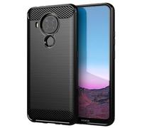 betterfon Coque de protection en silicone TPU au carbone compatible avec Nokia 5.4 Noir