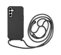 betterfon Coque de protection mate pour téléphone portable Samsung A14 avec cordon de suspension, coque de protection avec cordon de suspension, pour Samsung Galaxy A14 - Noir