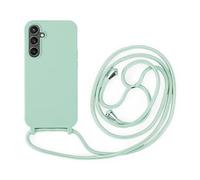 betterfon Coque de protection mate pour téléphone portable Samsung S23 FE - Avec cordon de suspension - Avec cordon de suspension - Pour Samsung Galaxy S23 FE - Vert menthe