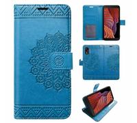 betterfon Coque de Protection pour Samsung Galaxy Xcover 5 - Étui de Protection à Rabat pour Samsung Galaxy Xcover 5 SM-G525F Mandala Bleu