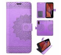 betterfon Coque de Protection pour Samsung Galaxy Xcover 5 - Étui de Protection à Rabat pour Samsung Galaxy Xcover 5 SM-G525F Mandala Violet