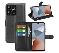 betterfon Étui de protection à rabat, en TPU, de qualité supérieure, compatible avec ZTE Blade A73 4G/V50s, avec compartiments pour cartes, fermeture magnétique, noir