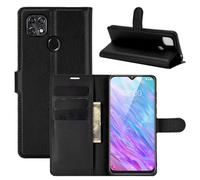 betterfon Étui de protection à rabat en TPU de qualité supérieure pour ZTE Blade A5 (2020), avec compartiments pour cartes, fermeture magnétique, noir