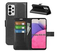 betterfon Étui de protection pour Samsung Galaxy A33 5G avec fermeture magnétique et compartiments pour cartes pour Samsung Galaxy A33 5G SM-A336B Noir
