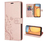 betterfon Étui de protection pour Xiaomi Redmi 13C/Poco C65, en cuir synthétique, avec fonction support, emplacements pour cartes, pour Xiaomi Redmi 13C/Poco C65, or rose