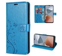 betterfon Étui de protection pour ZTE Blade A73 4G/V50s - En cuir synthétique - Avec fonction support - Emplacements pour cartes - Pour ZTE Blade A73 4G / Blade V50s / ZTE Axon 50 Lite - Bleu