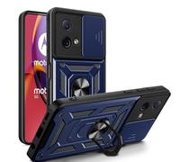 betterfon Outdoor Case pour Motorola Moto G84 Coque blindée avec Protection de caméra et Support annulaire 360° pour Motorola Moto G84 en Bleu