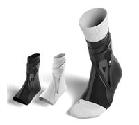 BETTERGUARDS 3.0 Chevillère - Support ultra léger et flexible pour éviter les torsions et pour une récupération rapide - Idéal pour l'entraînement, le jeu et tout (XXL, Blanc) (Noir, L, Driote)