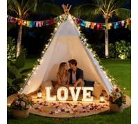 Betterhood Grand tipi de 2,1 m pour Adultes, Enfants, Tente de Jeu d'intérieur et d'extérieur avec Sac de Transport, Toile à 5 côtés pour fête, Mariage, Accessoire Photo, Blanc