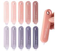 BetterJonny 10 PCS Rubans Correcteurs, 5mx5mm Souris Correcteur Blanc avec Capuchon Protecteur Rouleaux de Correction pour Papeterie Fourniture Scolaire (Rose+Violet