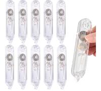 BetterJonny 10 PCS Rubans Correcteurs, 6mx5mm Souris Correcteur Blanc avec Capuchon Protecteur Correcteur Souris Rouleaux de Correction Roller pour Papeterie Fourniture Scolaire(Transparent)