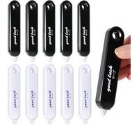 BetterJonny 10 PCS Rubans Correcteurs, 6mx5mm Souris Correcteur Blanc avec Capuchon Protecteur Rouleaux de Correction pour Papeterie Fourniture Scolaire (Blanc+Noir