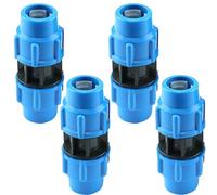 BetterJonny 4Pcs Raccords en Polypropylène pour Tuyau PE 25 mm, Connecteur pour Tuyaux Raccord de Tuyau en Polyéthylèe Raccords de plomberie Adaptateur pour Tuyaux, Angle 180°