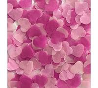 BetterJonny Lot de 10 000 confettis en forme de cœur, 2,5 cm, en papier rose, pour mariage, anniversaire, Saint-Valentin, mariage, fête, baby shower (rose clair, rose rouge), 100 g