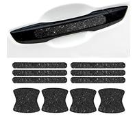 BetterJonny Lot de 10 autocollants en cristal pour poignée de porte de voiture - Pour femmes et filles - Noir