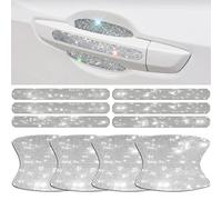 BetterJonny Lot de 10 protections anti-rayures en strass pour femmes et filles (argenté)