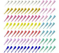 BetterJonny - Lot de 100 pinces à cheveux à broche unique - Section multicolore - 4,4 cm - 10 couleurs - Pinces crocodiles en métal pour salon de coiffure