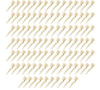 BetterJonny Lot de 100 pinces à cheveux à une broche - Section dorée - 4,4 cm - Pinces crocodiles en métal pour salon de coiffure