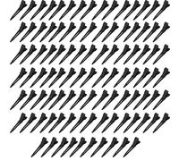 BetterJonny Lot de 100 pinces à cheveux à une broche - Section noire - 4,4 cm - Pinces crocodiles en métal pour salon de coiffure
